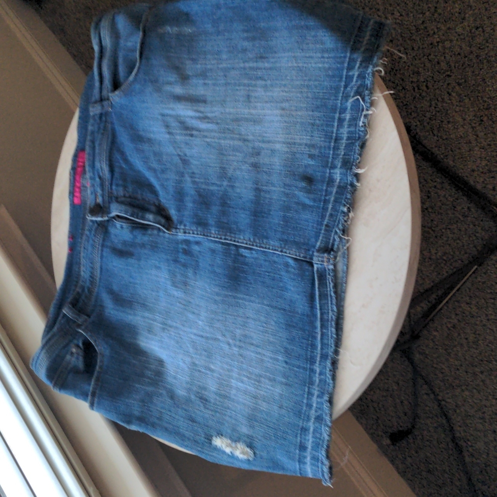 Pure Energy Distressed Denim Skirt